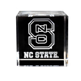 Fan Frenzy Gifts North Carolina State Wolfpack Officially Licensed School Logo Laser Engraved Crystal Cube